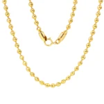 Cadena Militar Diamantada Oro 18K 50cm-3mm