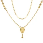 Cadena Rosario Diamantado Amarillo Oro 18K 60cm-3,22mm