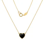 Cadena Sweet Hearth Onix Oro 18K 45cm-8mm 1,6mm