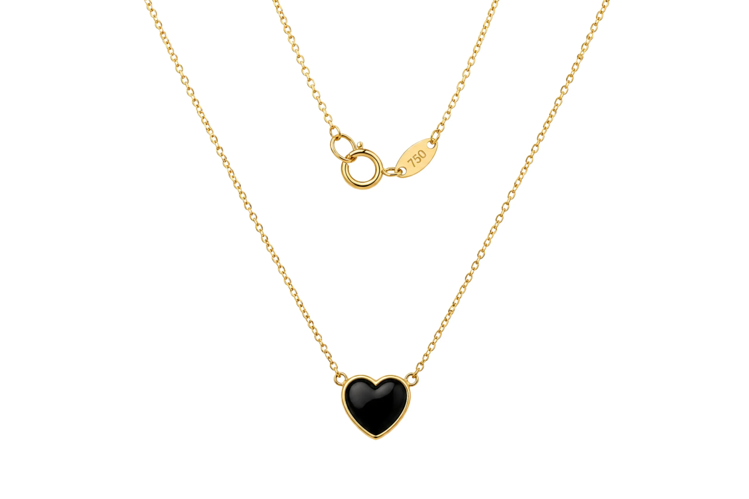 32368 Cadena Sweet Hearth Onix Oro 18K 45cm-8mm 1,6mm - Imagen 1