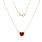 Cadena Sweet Hearth Cornalina Oro 18K 45cm-8mm 1,6mm