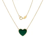 Cadena Sweet Hearth Malaquita Oro 18K 45cm-12,3mm 1,6mm