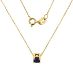Cadena Punto De Luz Zafiro Oro 18K 45cm-3,5mm (0,14Cts) 3,5mm 3,5mm