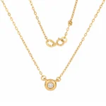 Cadena Punto De Luz Diamante Oro 18K 45cm-8,9mm
