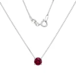 Cadena Punto De Luz Rubi Oro Blanco 18K 45cm-3,5mm (0,14cts)