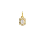 Dije Diamante Baguette (0.30ct) Oro 18K 9,2mm-6mm 4,4mm