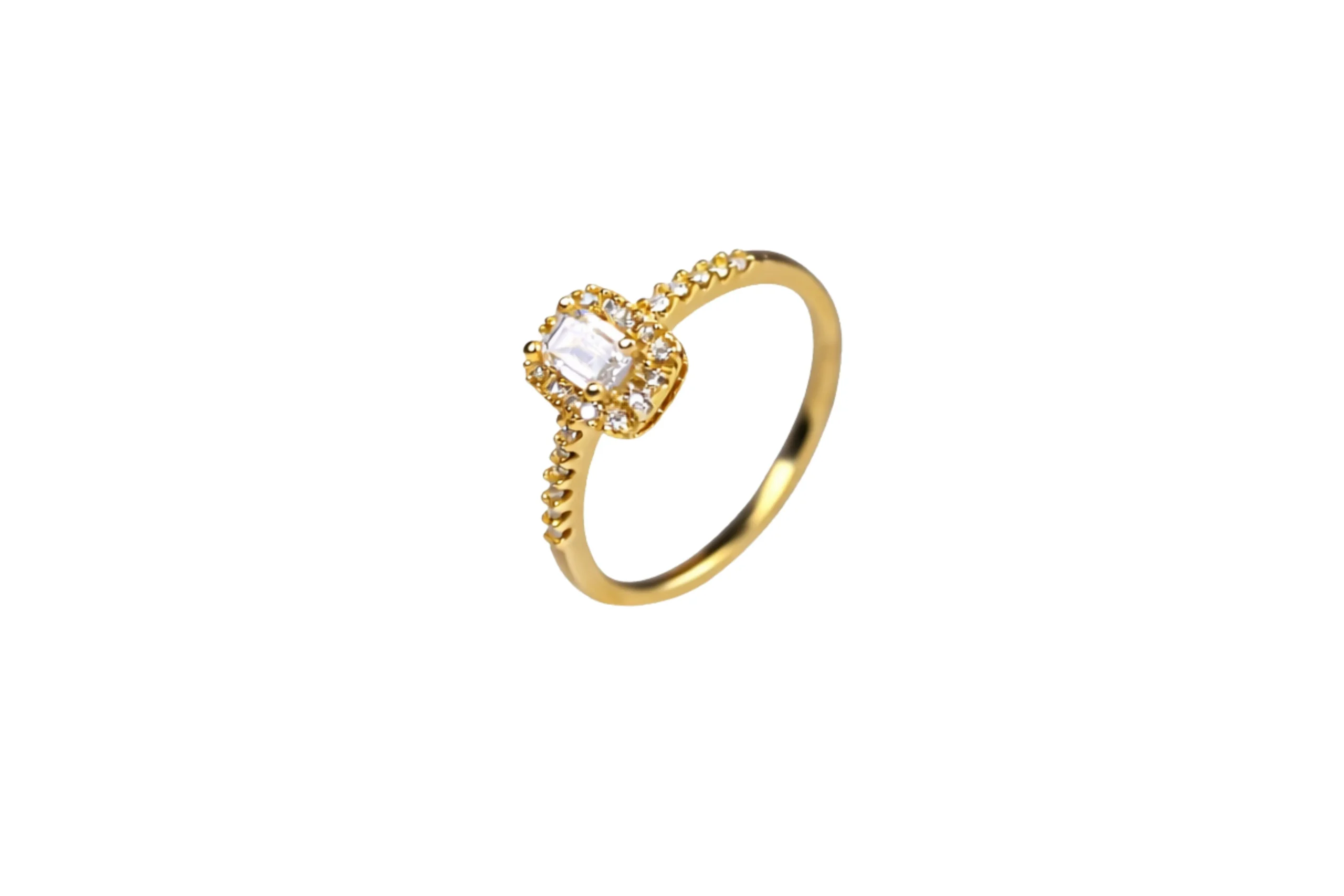 33225 Anillo Diamante Baguette (0.35ct) Oro 18K 7,6mm-6mm-1,3mm Talla 5.5 - Imagen 1