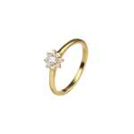 Anillo Diamante Flor Del Infinito (0.25ct) Oro18K 6,7mm-3,2mm-1,7mm Talla 7