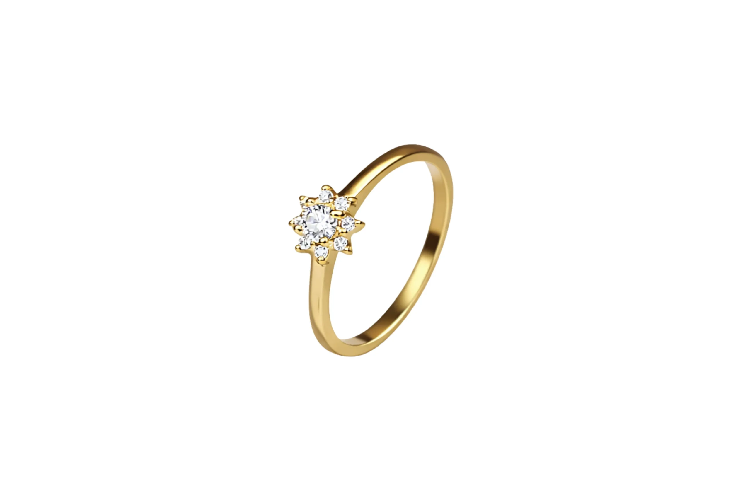 33228 Anillo Diamante Flor Del Infinito (0.25ct) Oro18K 6,7mm-3,2mm-1,7mm Talla 7 - Imagen 1