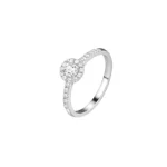 Anillo Diamante Lady Di Oro Blanco (0.25ct) 18K 6,6mm-3mm-1,9mm Talla 6