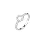 Anillo Diamante Abalor Oro Blanco (0.15ct) 18K 8,7mm-2,1mm-2,1mm Talla 6