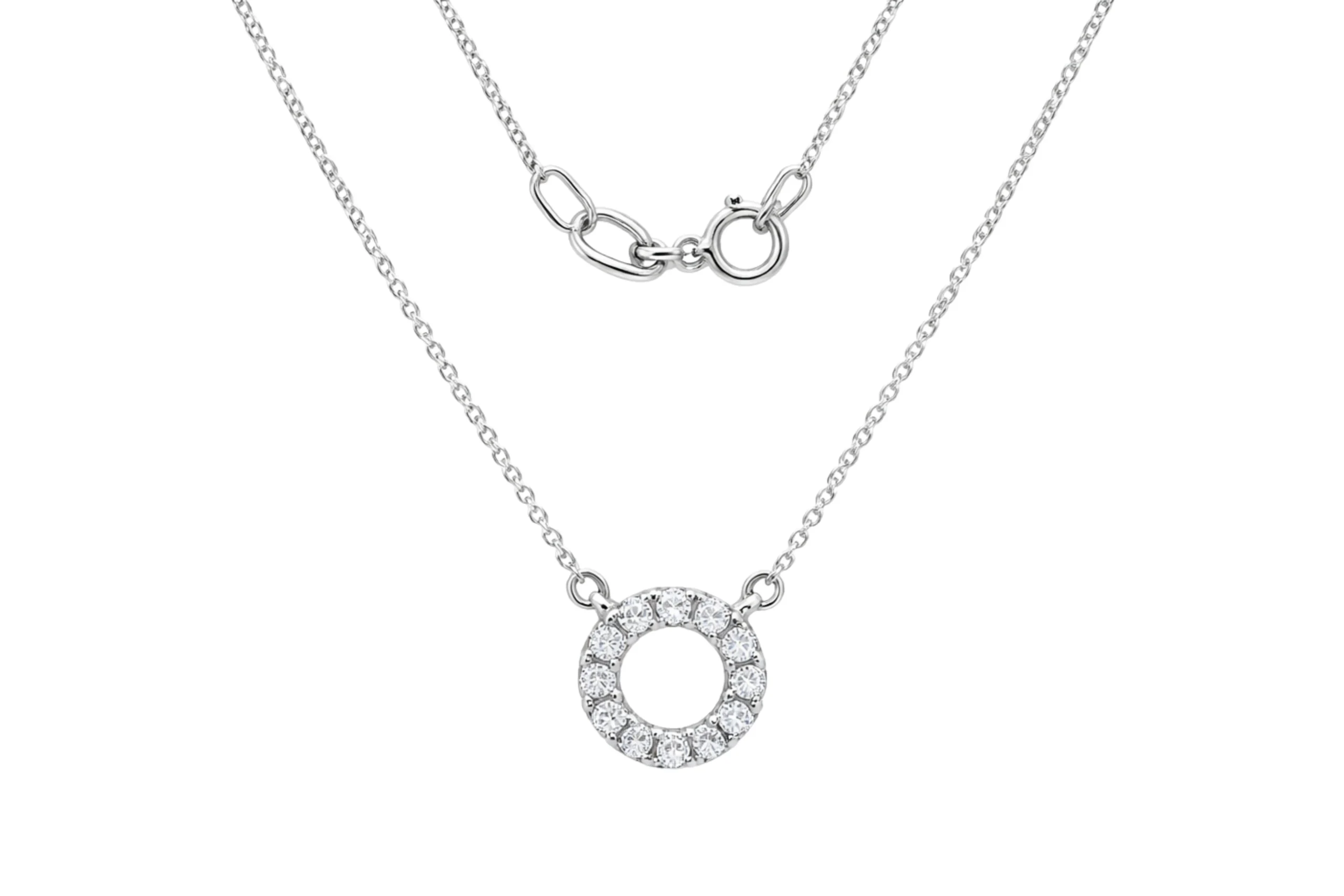 33235 Cadena Diamante Abalor Oro Blanco (0.15ct) 18K 40cm 8,7mm-2,1mm - Imagen 1