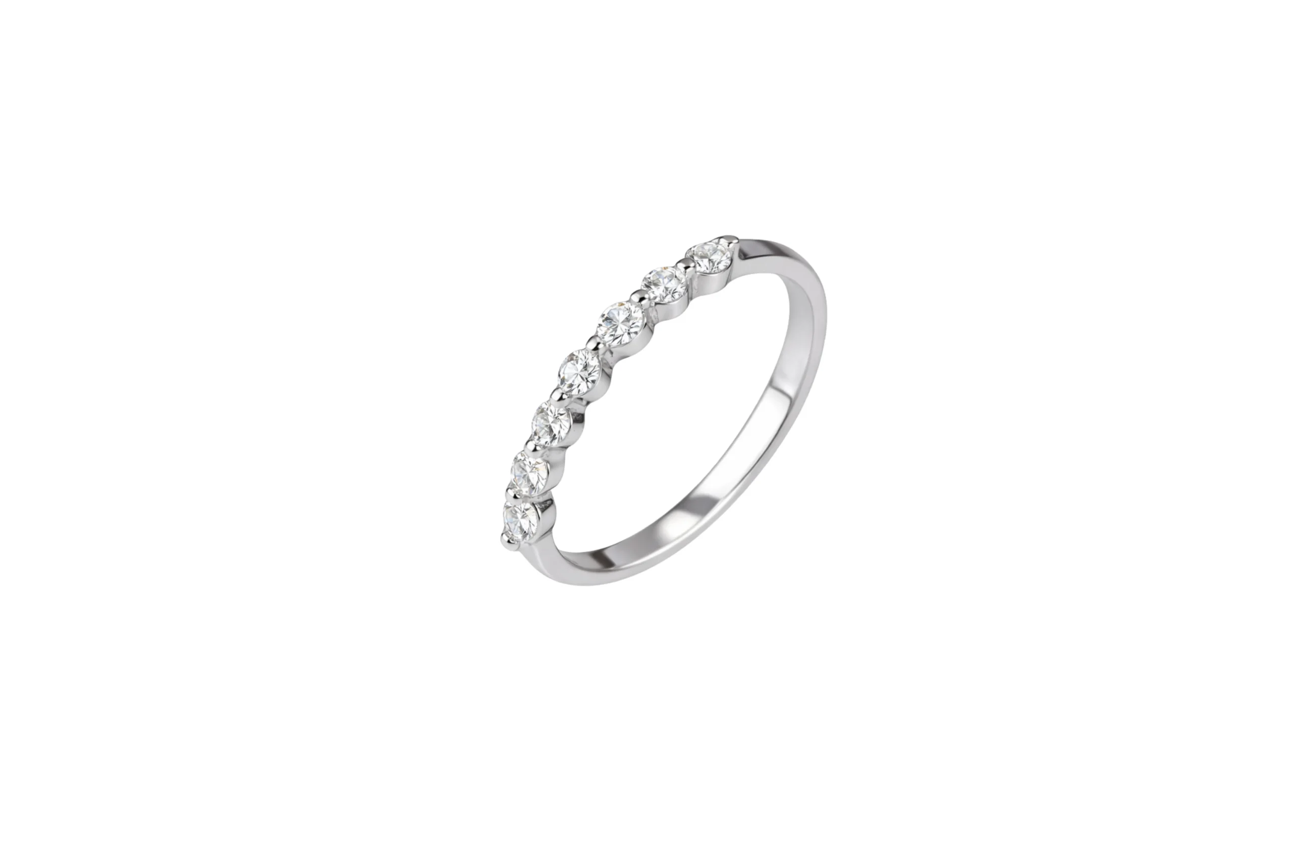 33240 Cintillo Cinderela Oro Blanco (0.21ct) 18K 2,1mm-2,6mm Talla 6 - Imagen 1