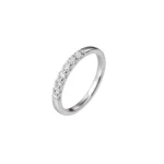 Cintillo Clasico Oro Blanco (0.20ct) 18K 2,2mm-2,2mm Talla 7