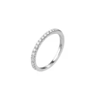 Cintillo Thin Diamond Pavé Band Oro Blanco (0.10ct) 18K 2,1mm-1,3mm Talla 5