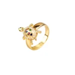 Anillo Tortuga En Movimiento Oro 18K Talla 6