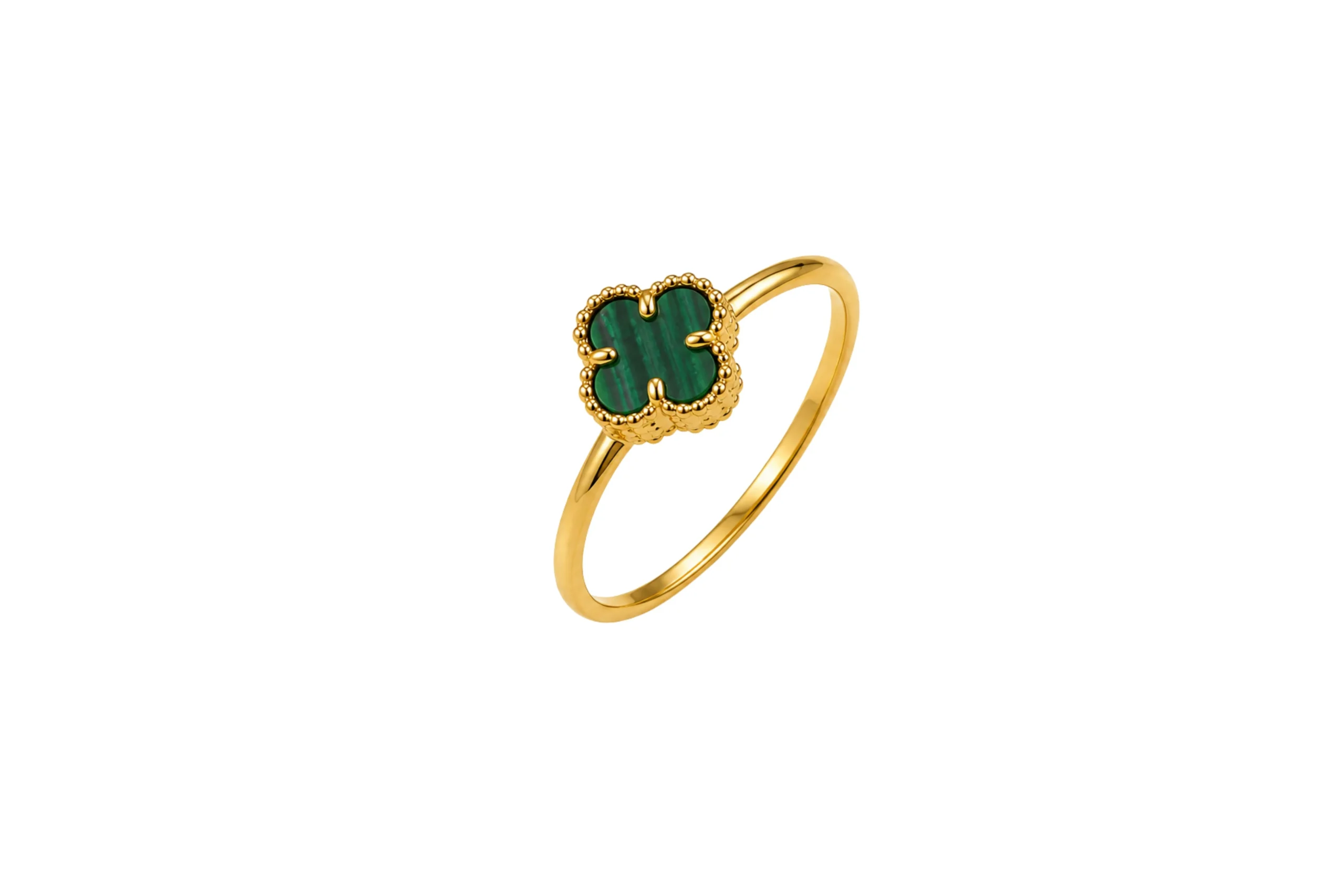 33295 Anillo VC&A Malaquita Oro 18K Talla 7 - Imagen 1