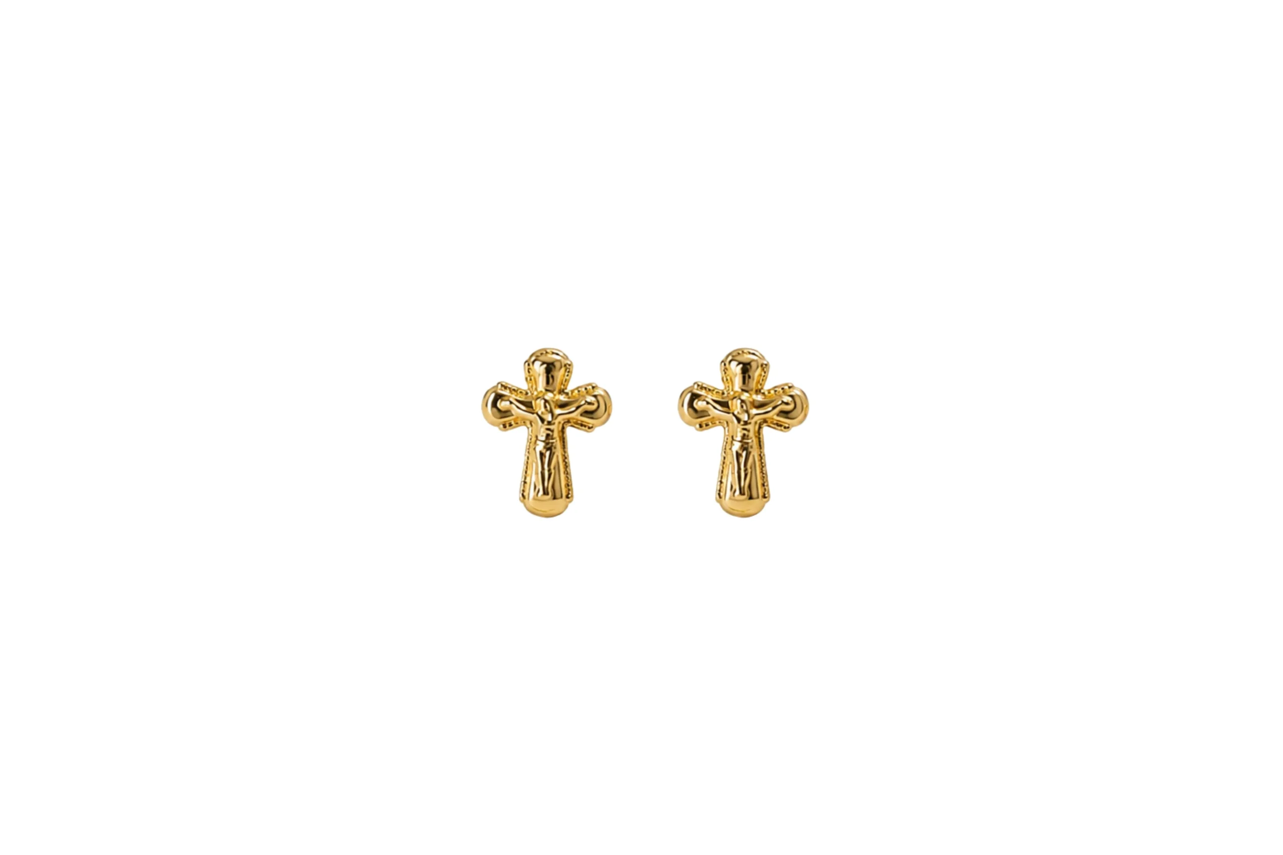 33297 Topos Cruz Cristo Oro 18K 9,1mm-7,1mm - Imagen 1