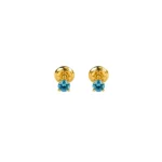 Topos Diamante Azul Oro 18K 3,3mm