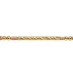 Brazalete Tejido Nude Tubo Melcocha Oro 18K 40mm-3mm