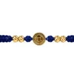 Brazalete Tejido Azul Seleccion Colombia Oro 18K 10,4mm-2,6mm
