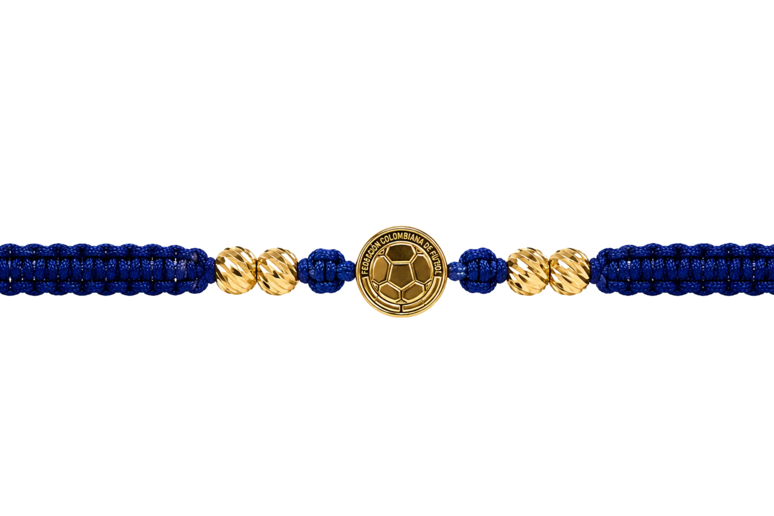 33313 Brazalete Tejido Azul Seleccion Colombia Oro 18K 10,4mm-2,6mm - Imagen 1