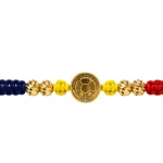 Brazalete Tejido Tricolor Seleccion Colombia Oro 18K 10,4mm-2,6mm
