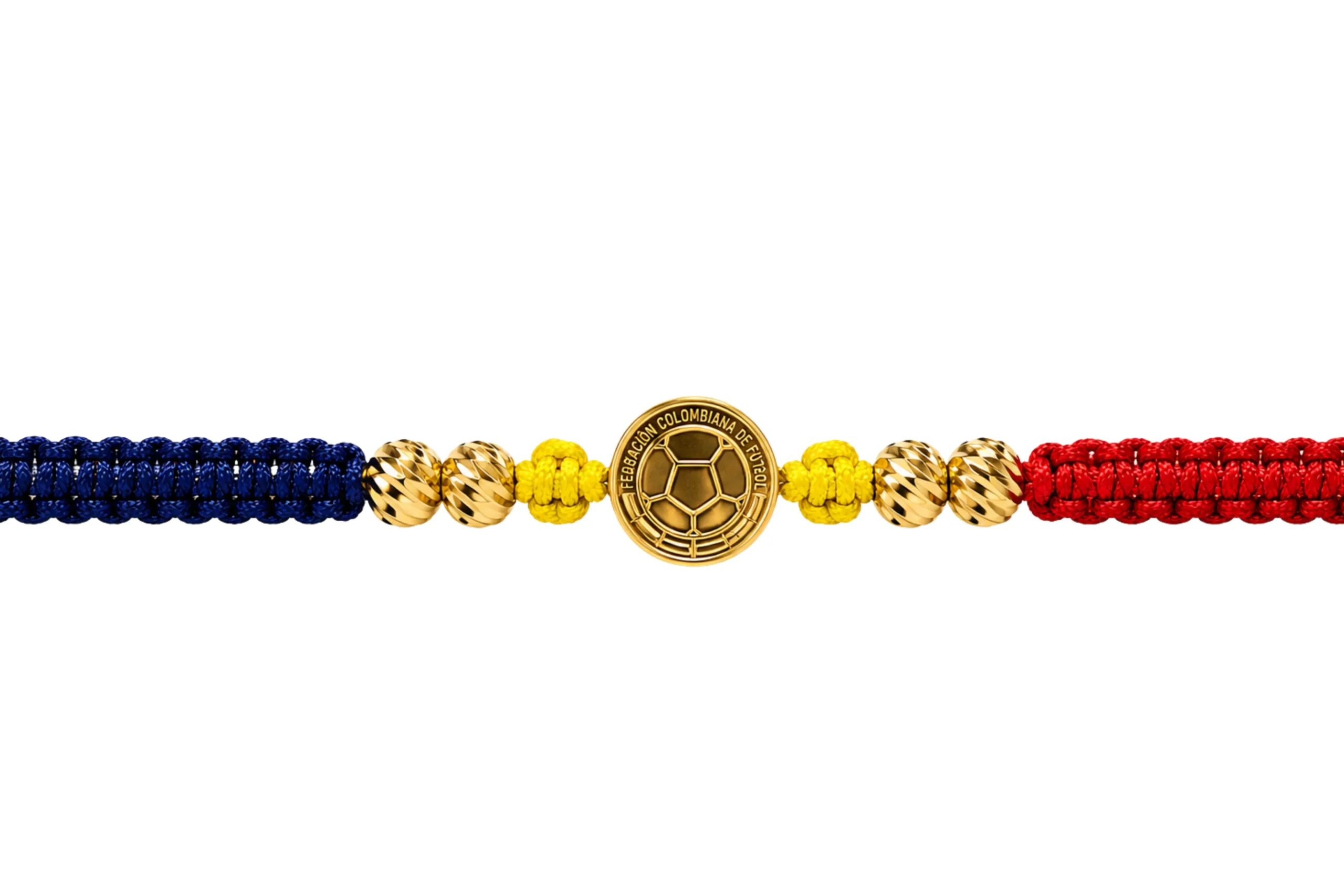 33314 Brazalete Tejido Tricolor Seleccion Colombia Oro 18K 10,4mm-2,6mm - Imagen 1