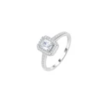 Anillo Promesa Princesa Plata Talla 7