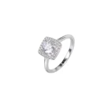 Anillo Promesa Diana Plata Talla 7