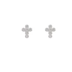 Topos Cruz Circones Plata 12,7mm-9,6mm