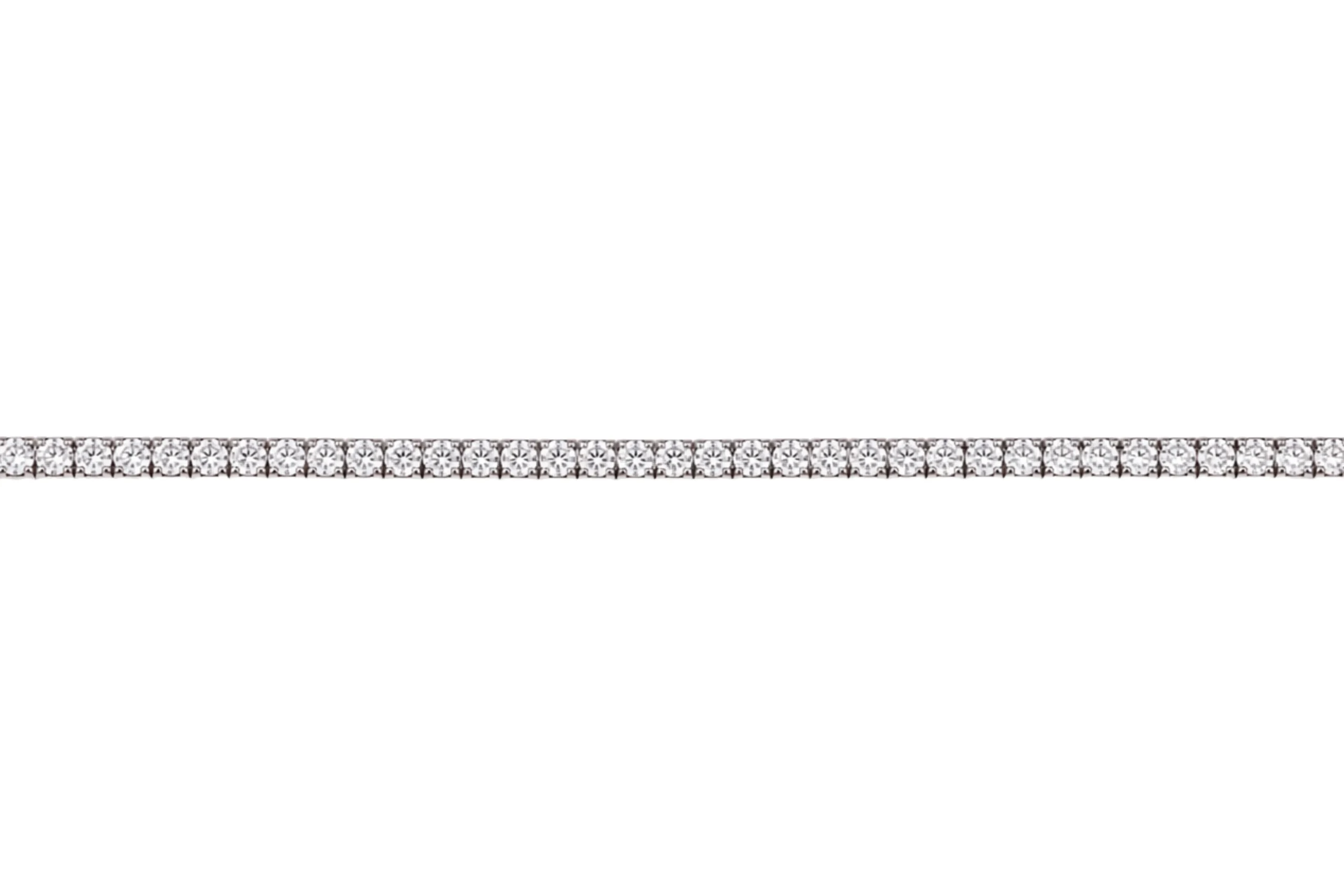 33349 Pulso Tennis Circones Blancos Plata 22cm - Imagen 1
