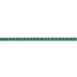 Pulso Tennis Circones Verdes Plata 22cm
