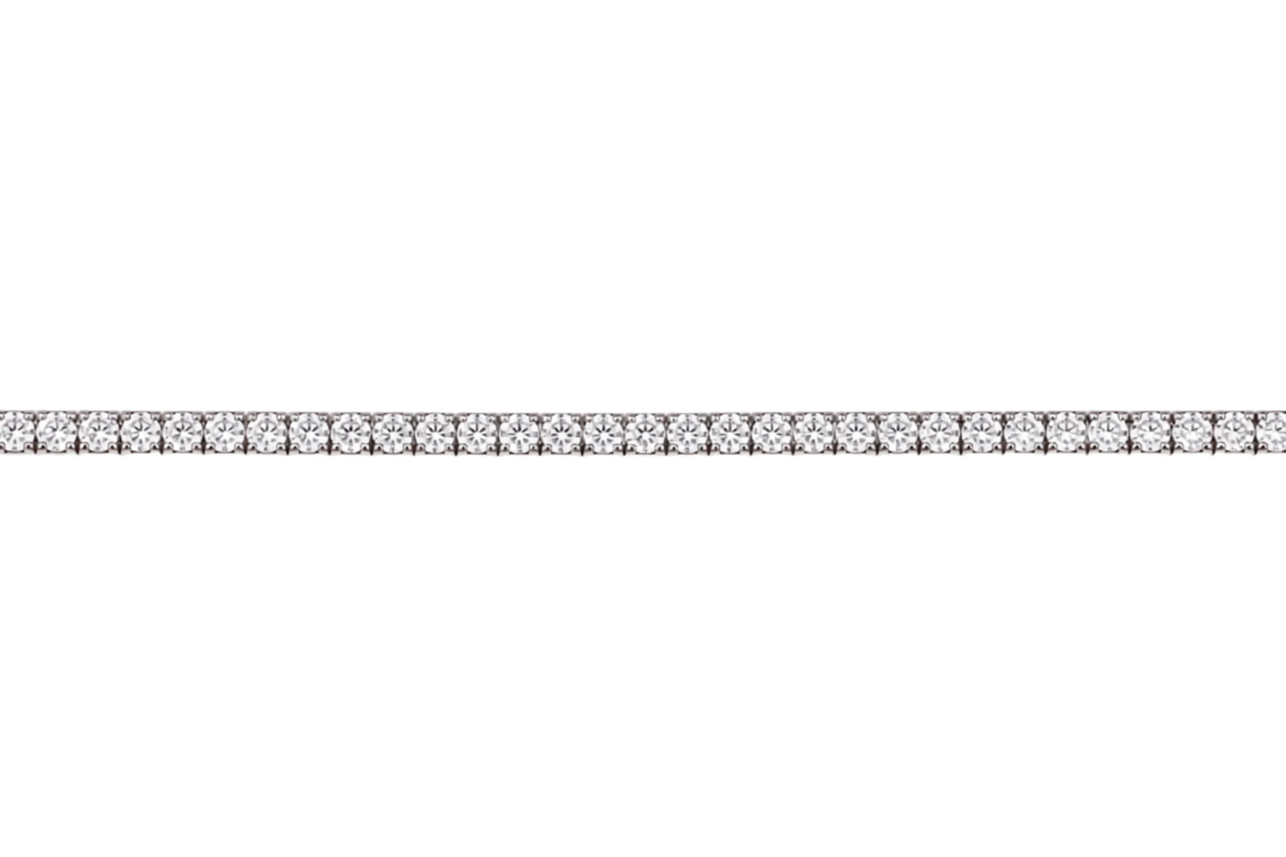 33351 Pulso Tennis Circones Blancos Plata 21,5cm - Imagen 1