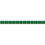 Pulso Tennis Circones Verdes Plata 21cm