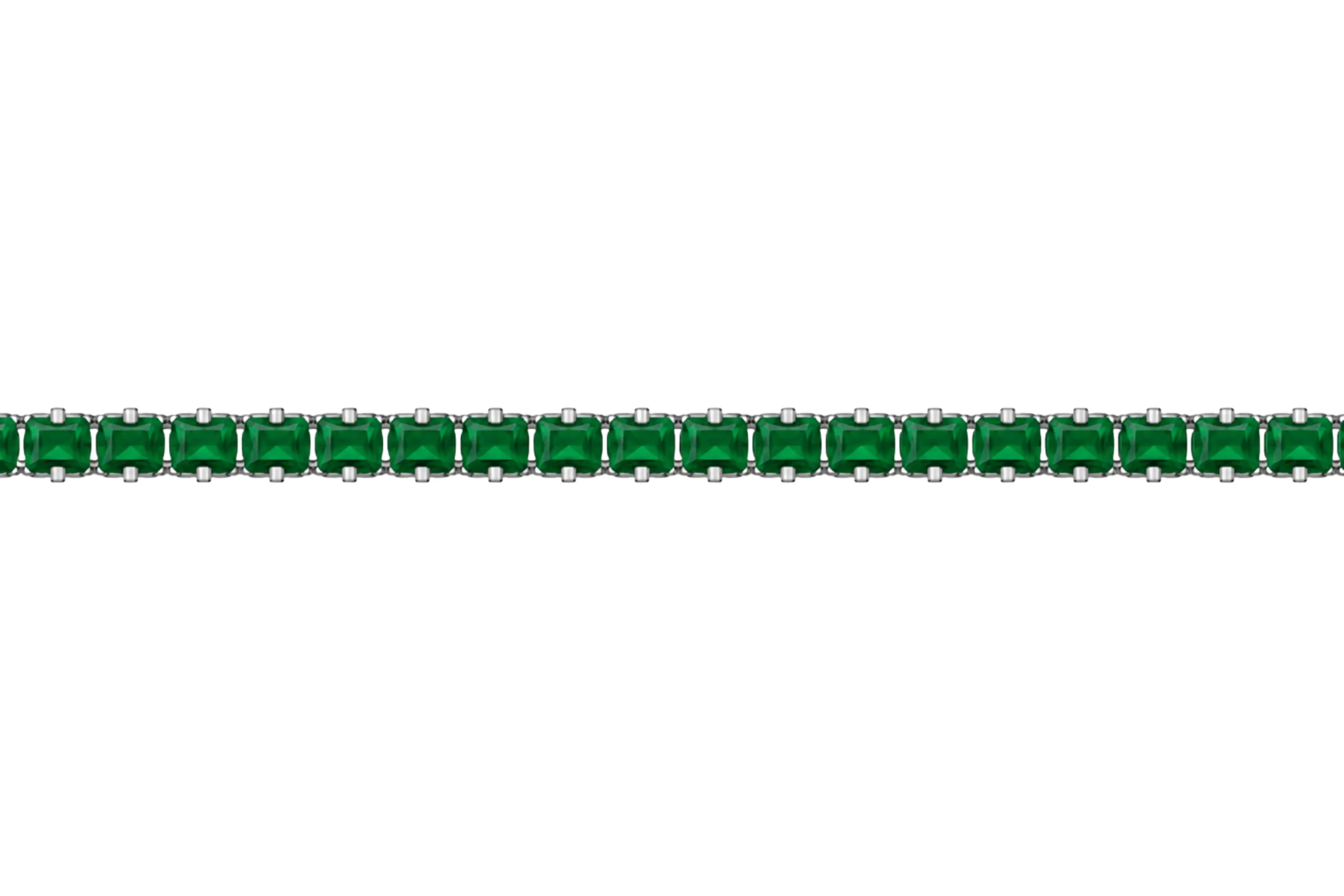 33352 Pulso Tennis Circones Verdes Plata 21cm - Imagen 1