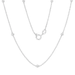 Cadena Veneciana Militar Plata 40cm-4mm
