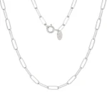 Cadena Clip Plata 60cm-3mm