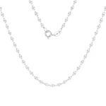 Cadena Crispeta Plata 45cm-2mm
