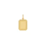 Dije Placa Oro 18K 19,1mm-13,5mm