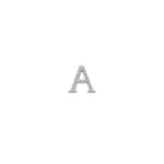 Dije Letra A Diamantes Oro Blanco (0,080cts) 18K 10mm-9,5mm